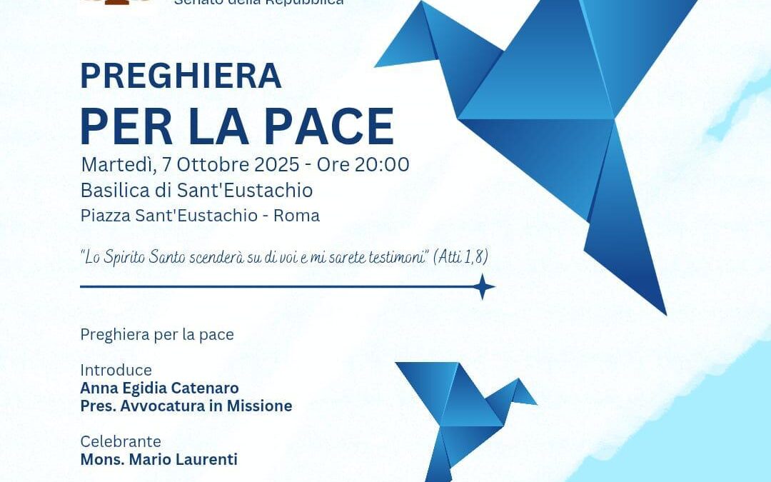 Incontro Preghiera per i potenti della terra e per la pace